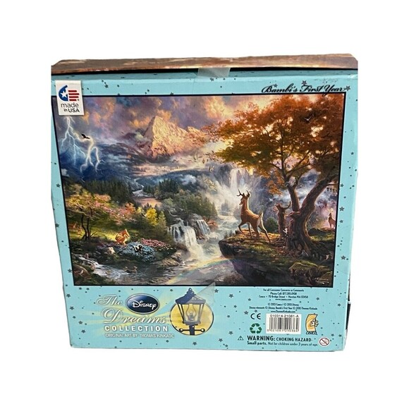 Disney Thomas Kinkade Dreams Collection 750 Piece Puzzle Bambi's First Year Comp - Picture 2 of 16